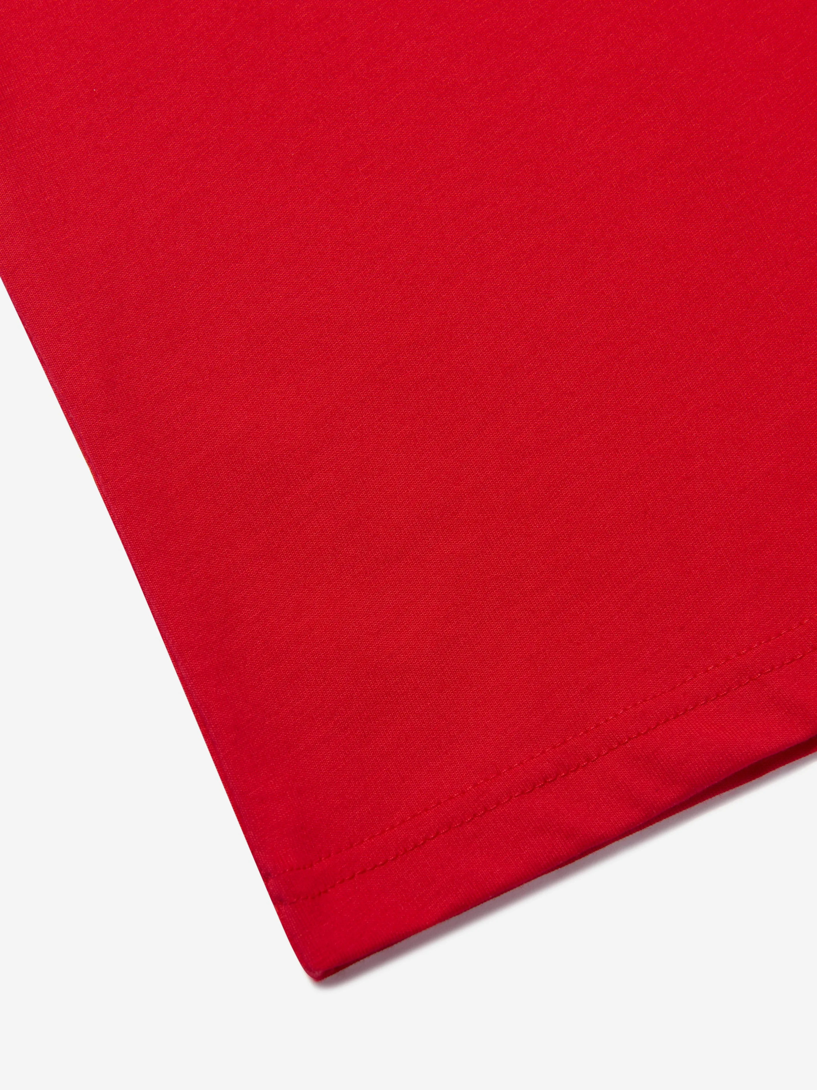 Givenchy Boys Paris Logo Print T-Shirt in Red