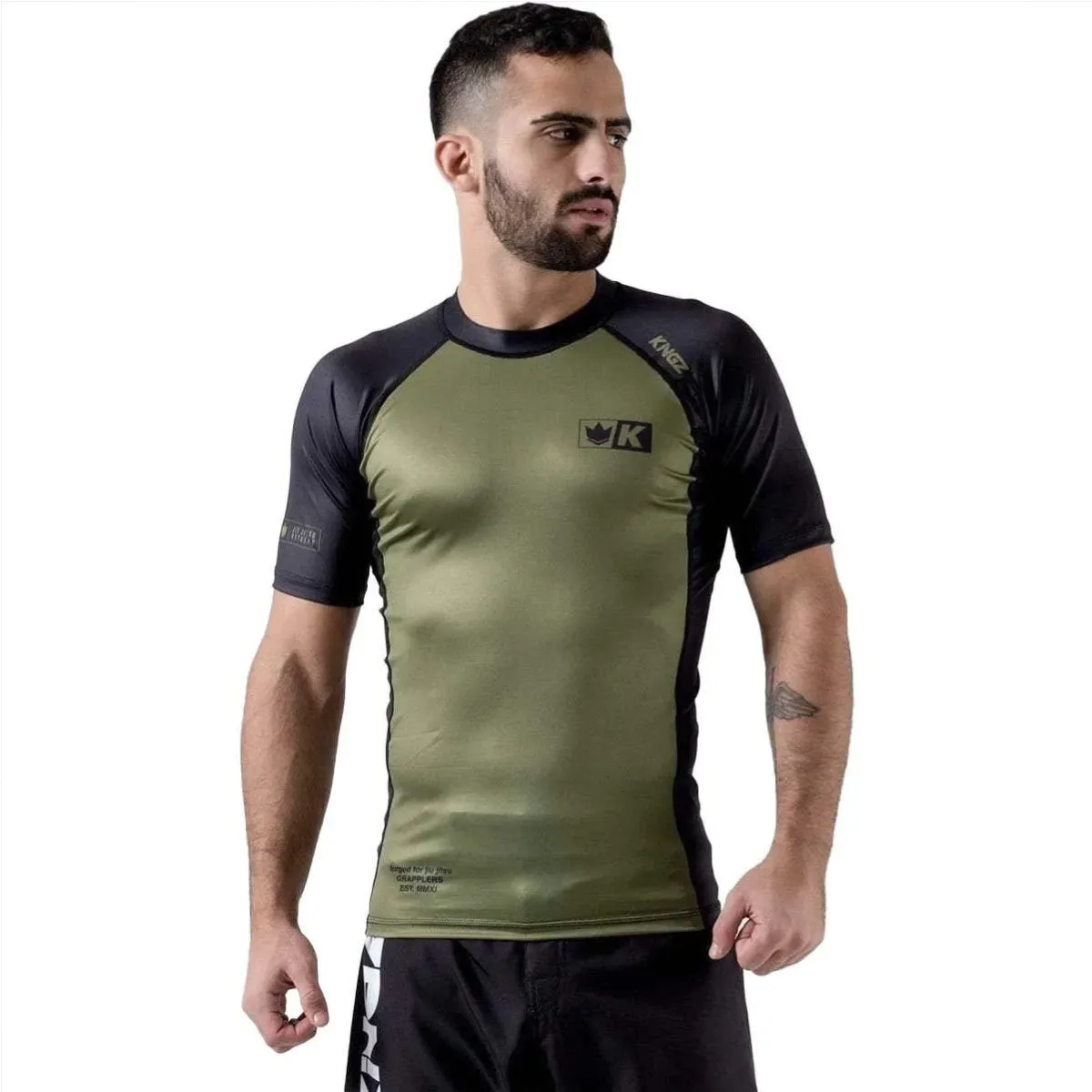 Green Kingz Krown Short Sleeve Rash Guard