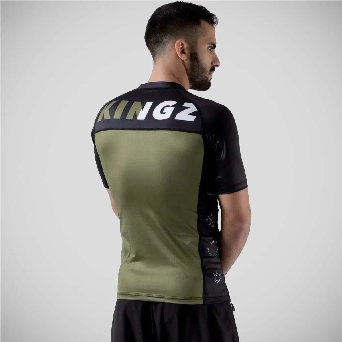 Green Kingz Krown Short Sleeve Rash Guard
