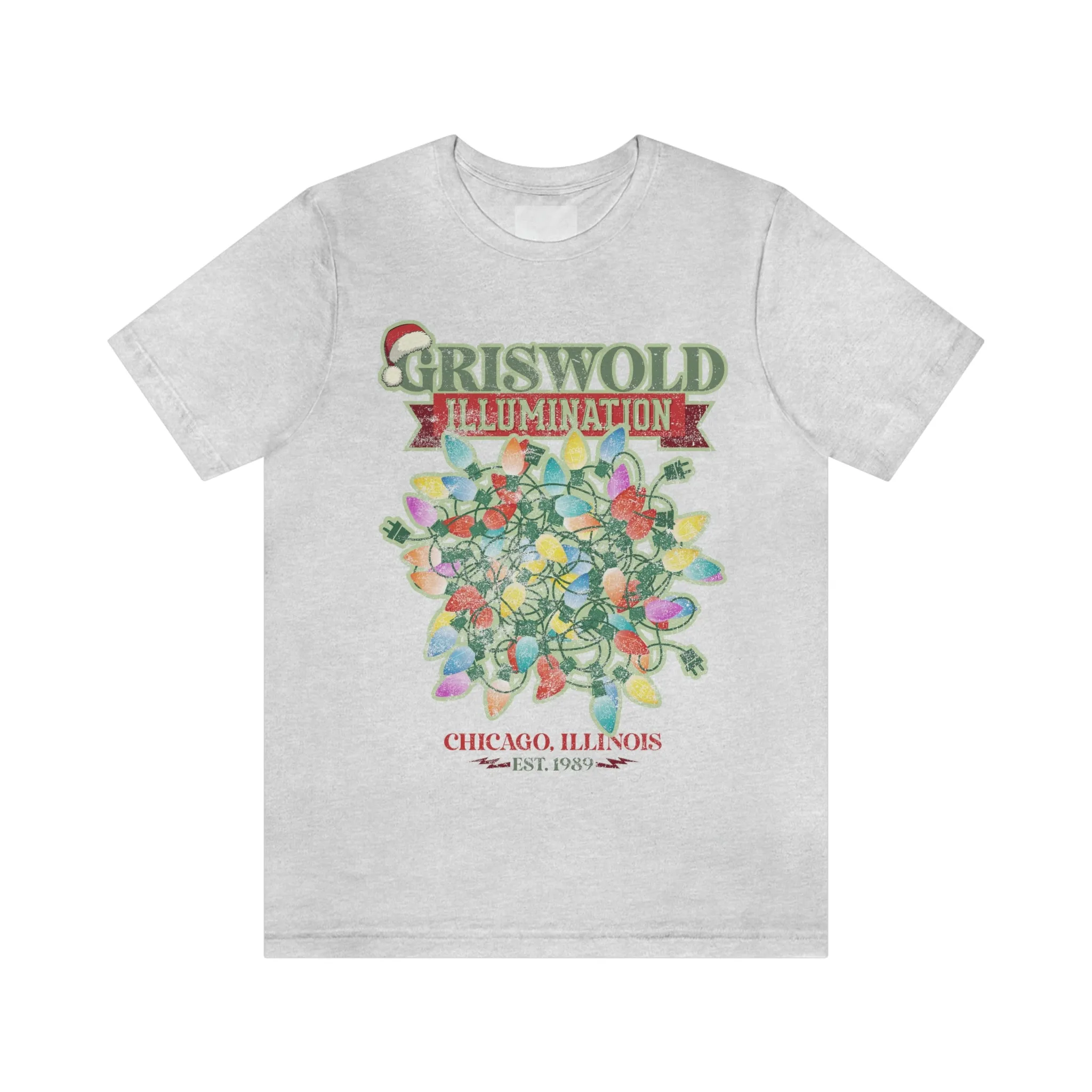 Griswold Illuminations Comfort Colors Christmas Unisex Jersey Short Sleeve Tee