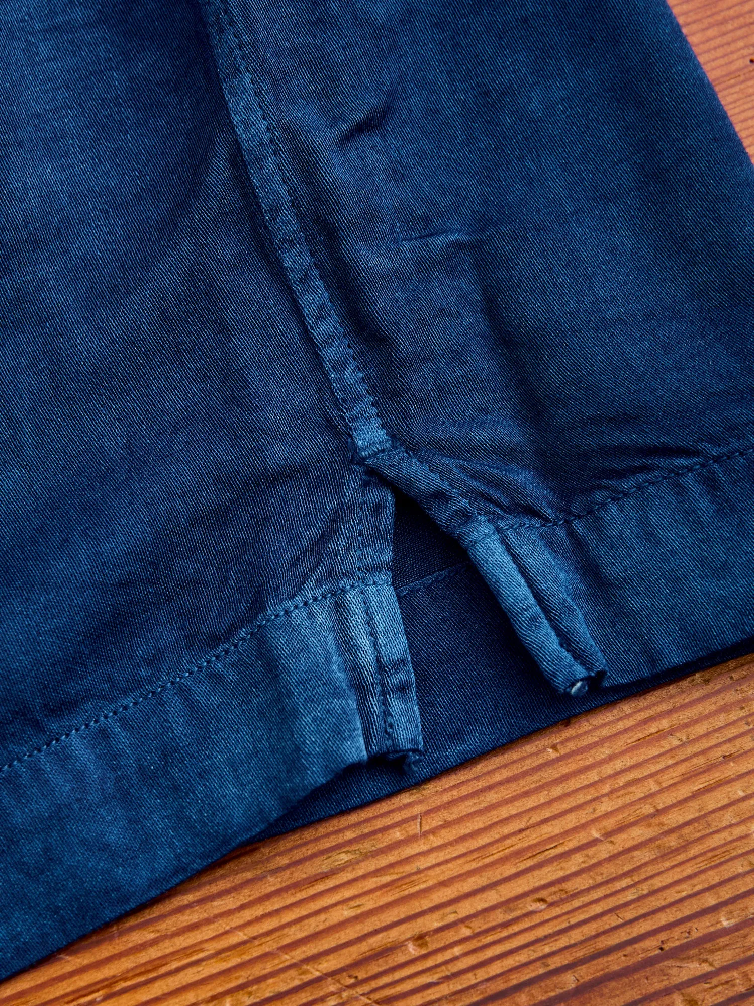 Hand-Dyed Short Sleeve Shirt in Indigo Gradient