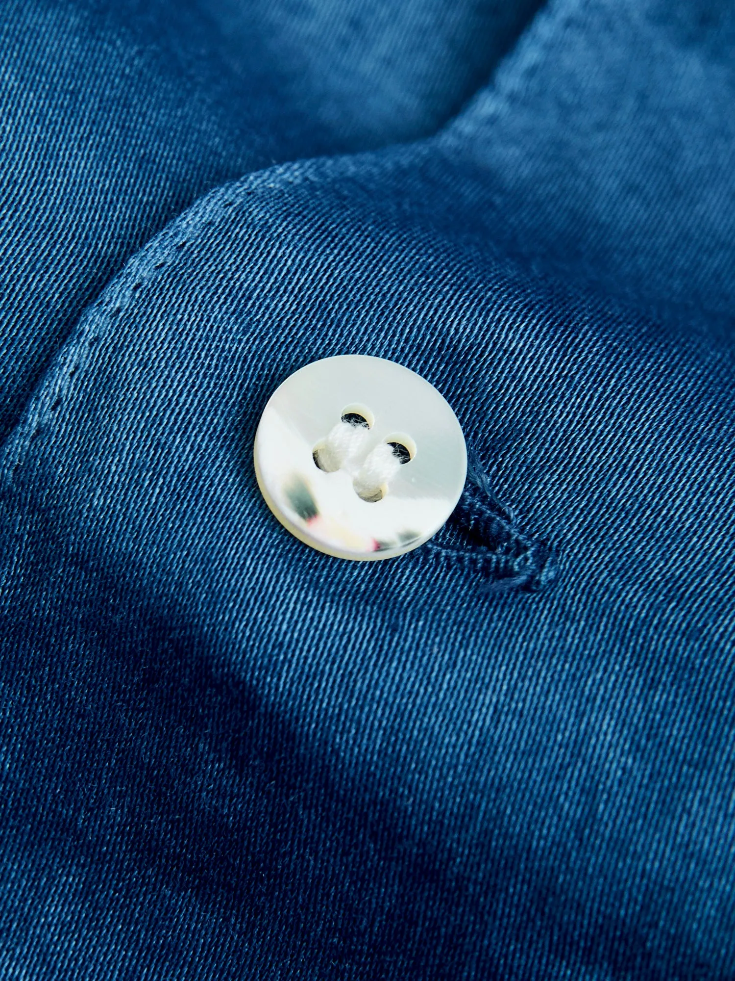 Hand-Dyed Short Sleeve Shirt in Indigo Gradient