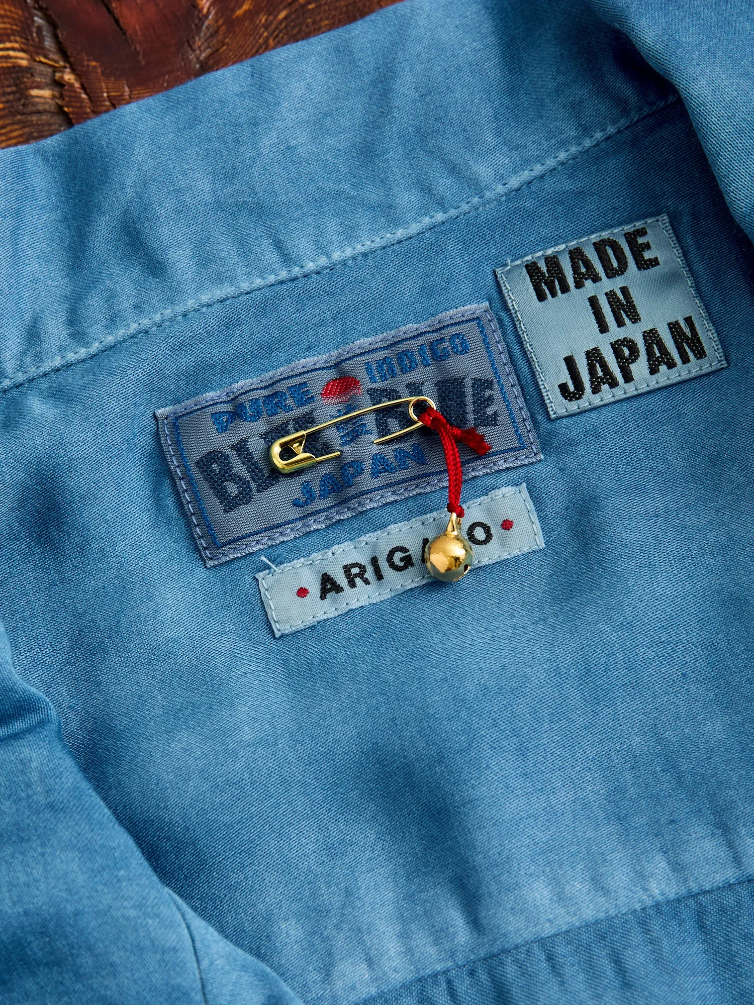 Hand-Dyed Short Sleeve Shirt in Indigo Gradient