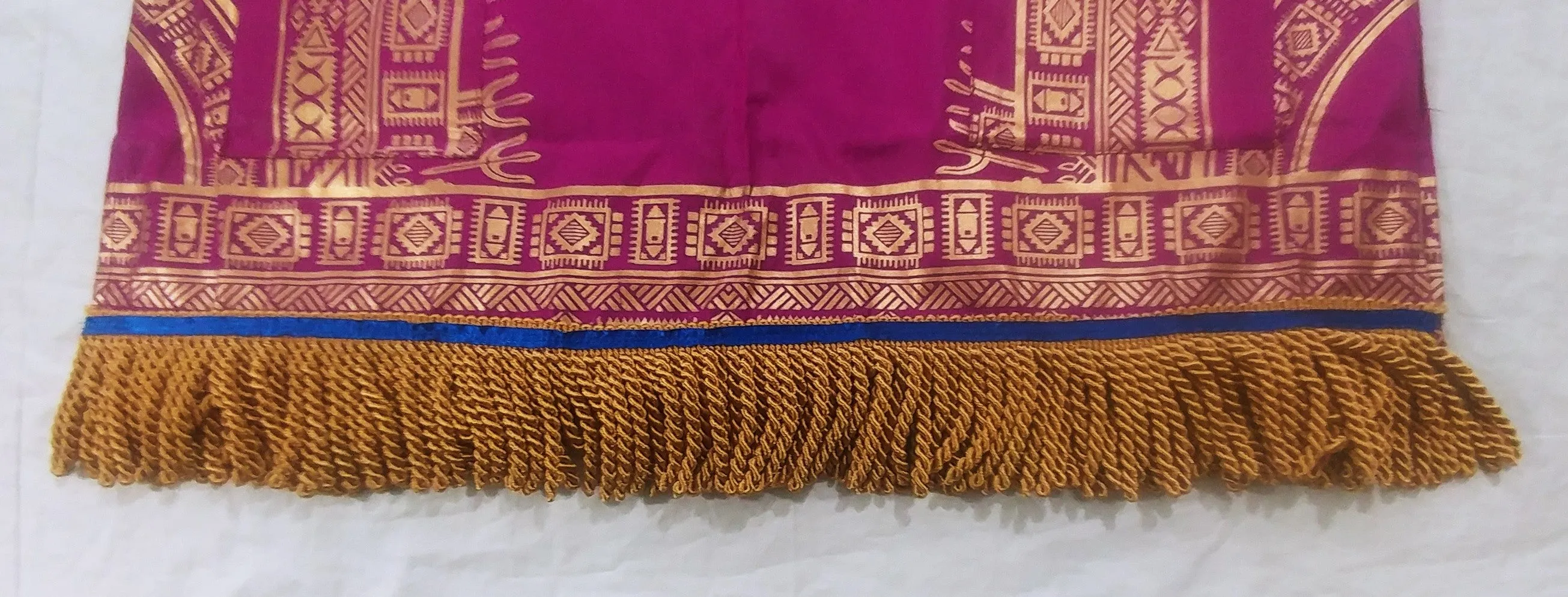 Hebrew Israelite Tunic-Style Dashiki w/ Premium Gold Fringes