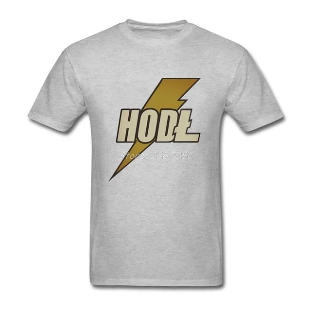 HODL Litecoin T Shirt Short Sleeve Custom Tshirt MenS New Style Cotton Crewneck T Shirts Fitness Men