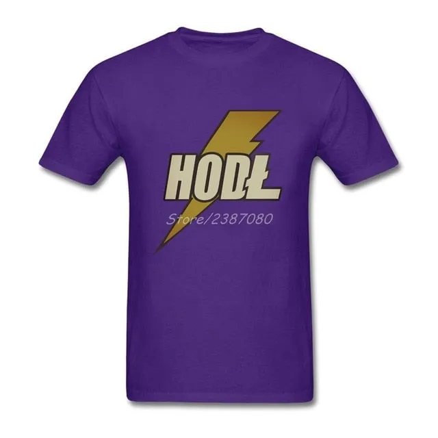HODL Litecoin T Shirt Short Sleeve Custom Tshirt MenS New Style Cotton Crewneck T Shirts Fitness Men
