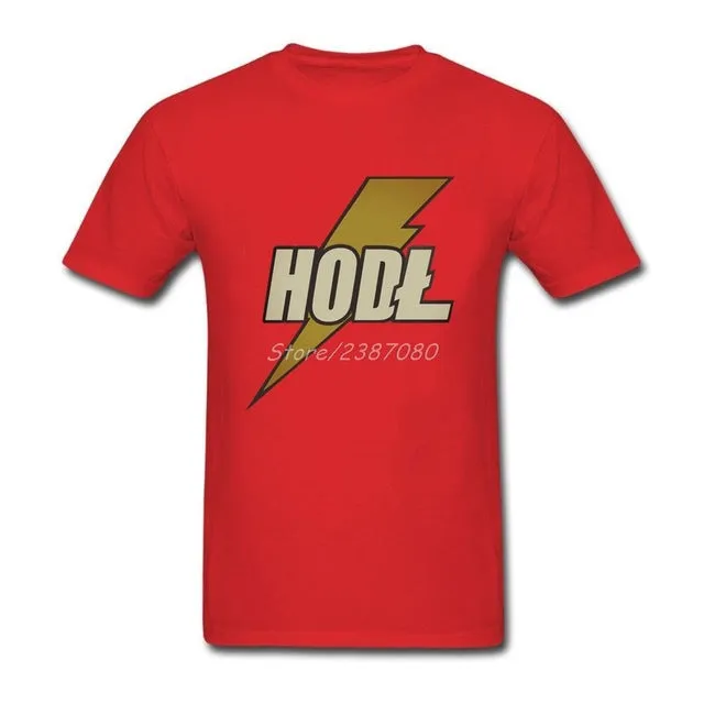 HODL Litecoin T Shirt Short Sleeve Custom Tshirt MenS New Style Cotton Crewneck T Shirts Fitness Men