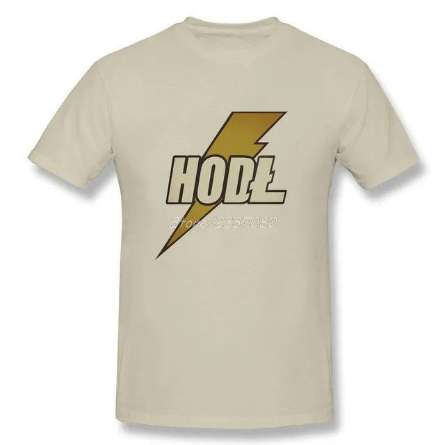 HODL Litecoin T Shirt Short Sleeve Custom Tshirt MenS New Style Cotton Crewneck T Shirts Fitness Men
