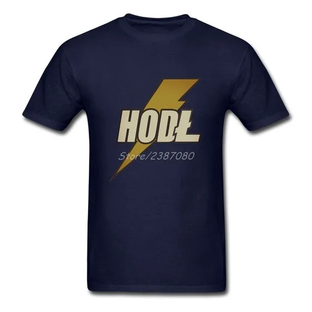 HODL Litecoin T Shirt Short Sleeve Custom Tshirt MenS New Style Cotton Crewneck T Shirts Fitness Men