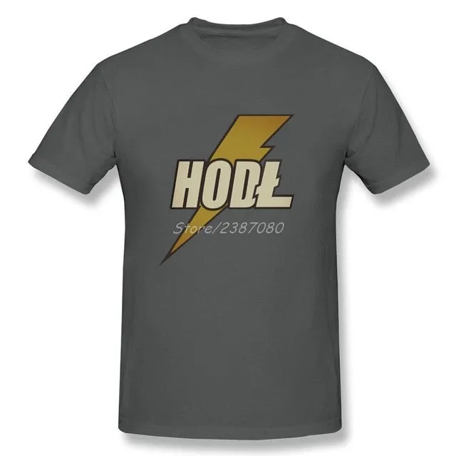 HODL Litecoin T Shirt Short Sleeve Custom Tshirt MenS New Style Cotton Crewneck T Shirts Fitness Men