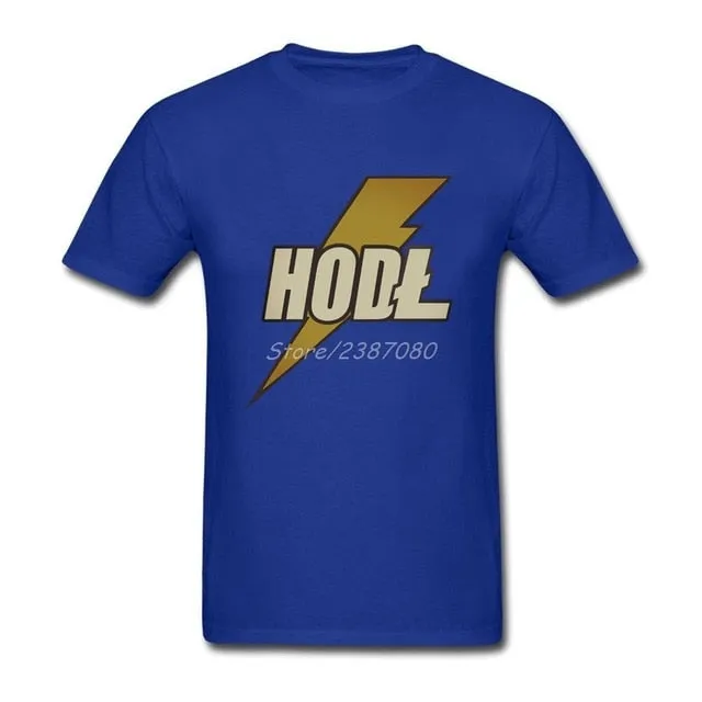 HODL Litecoin T Shirt Short Sleeve Custom Tshirt MenS New Style Cotton Crewneck T Shirts Fitness Men