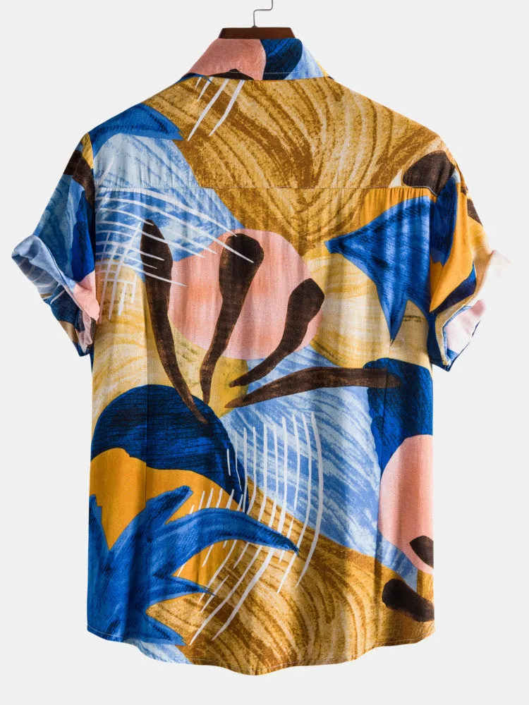 Holiday Short Sleeve Lapel Shirts