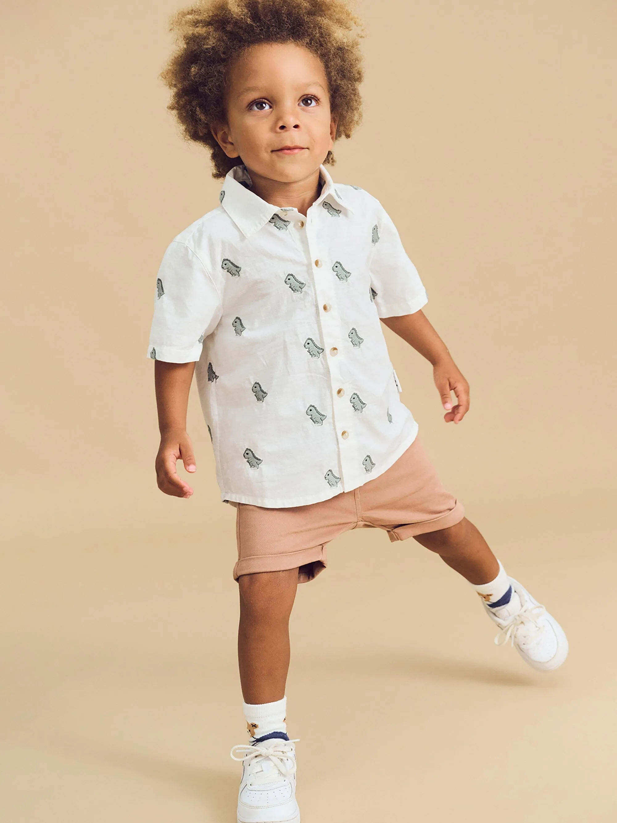 Huxbaby - Dino Embroidered Shirt - HB2292S24