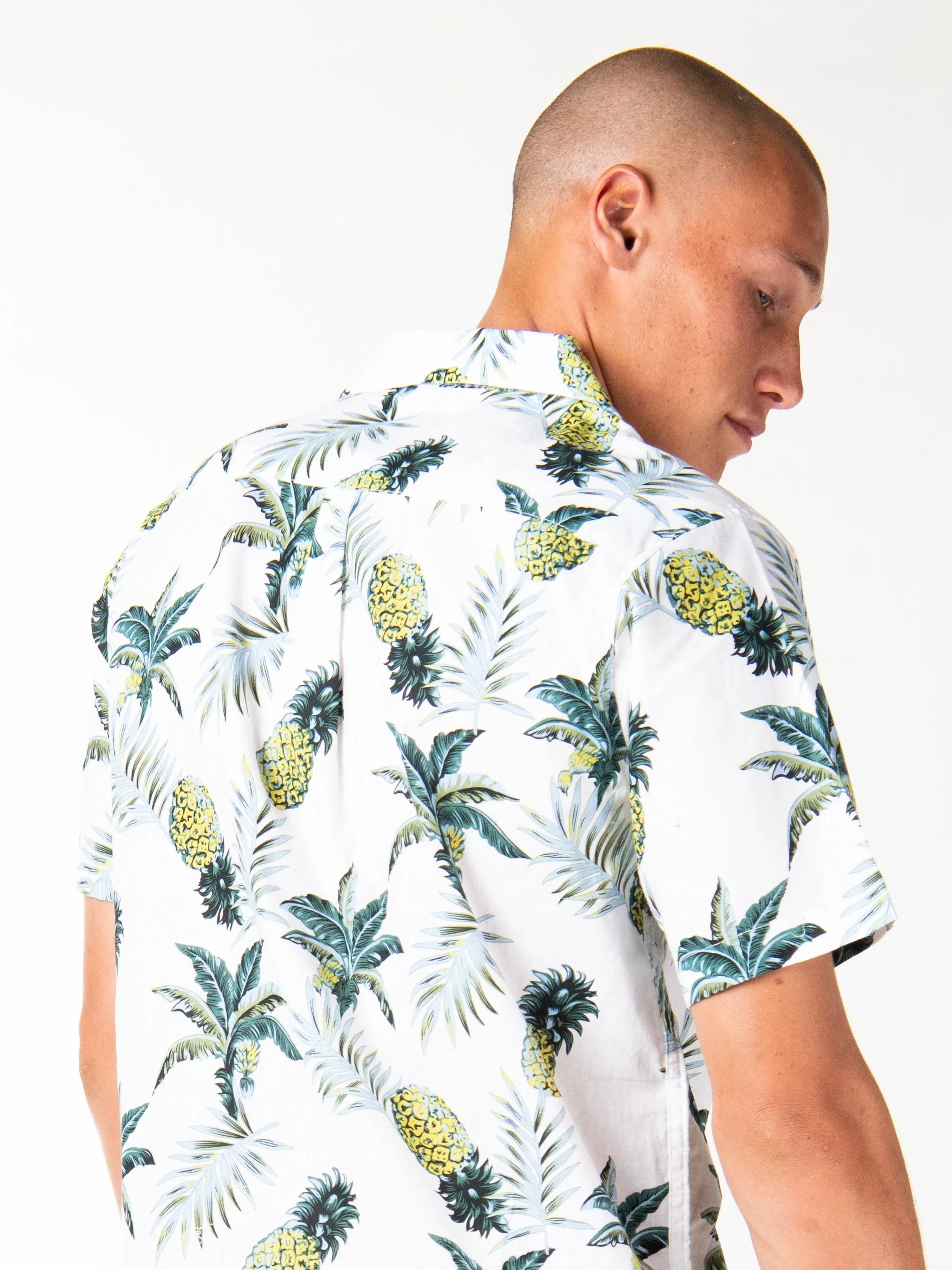 Invite Only Short Sleeve Cuban Shirt - White