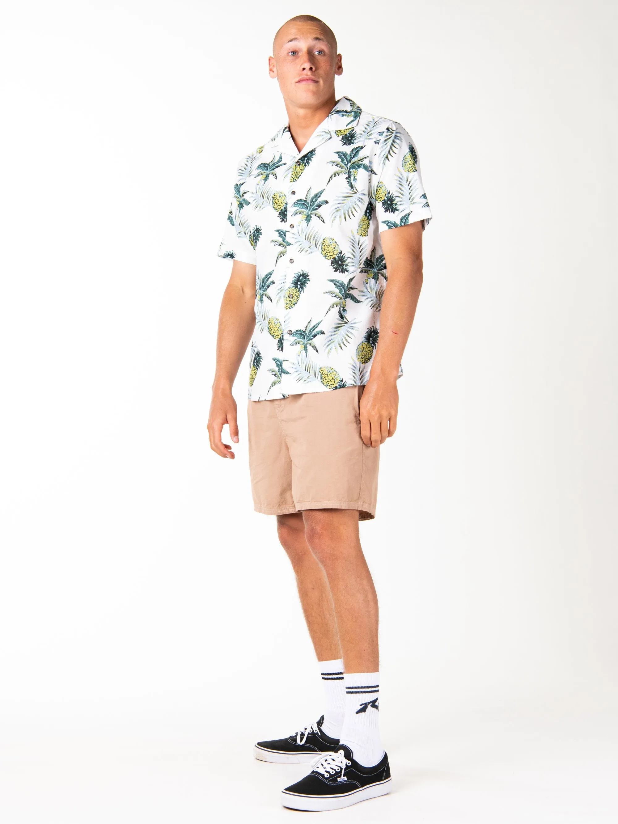 Invite Only Short Sleeve Cuban Shirt - White