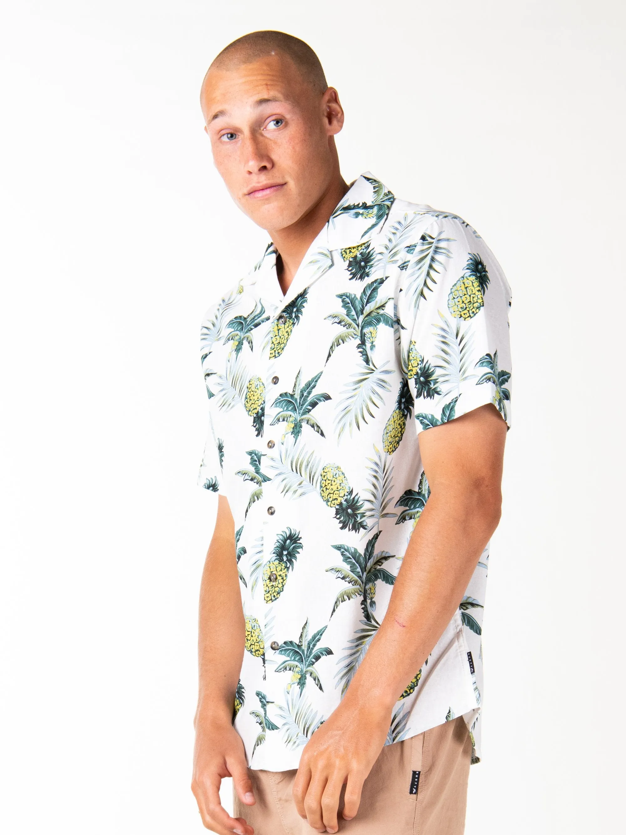 Invite Only Short Sleeve Cuban Shirt - White