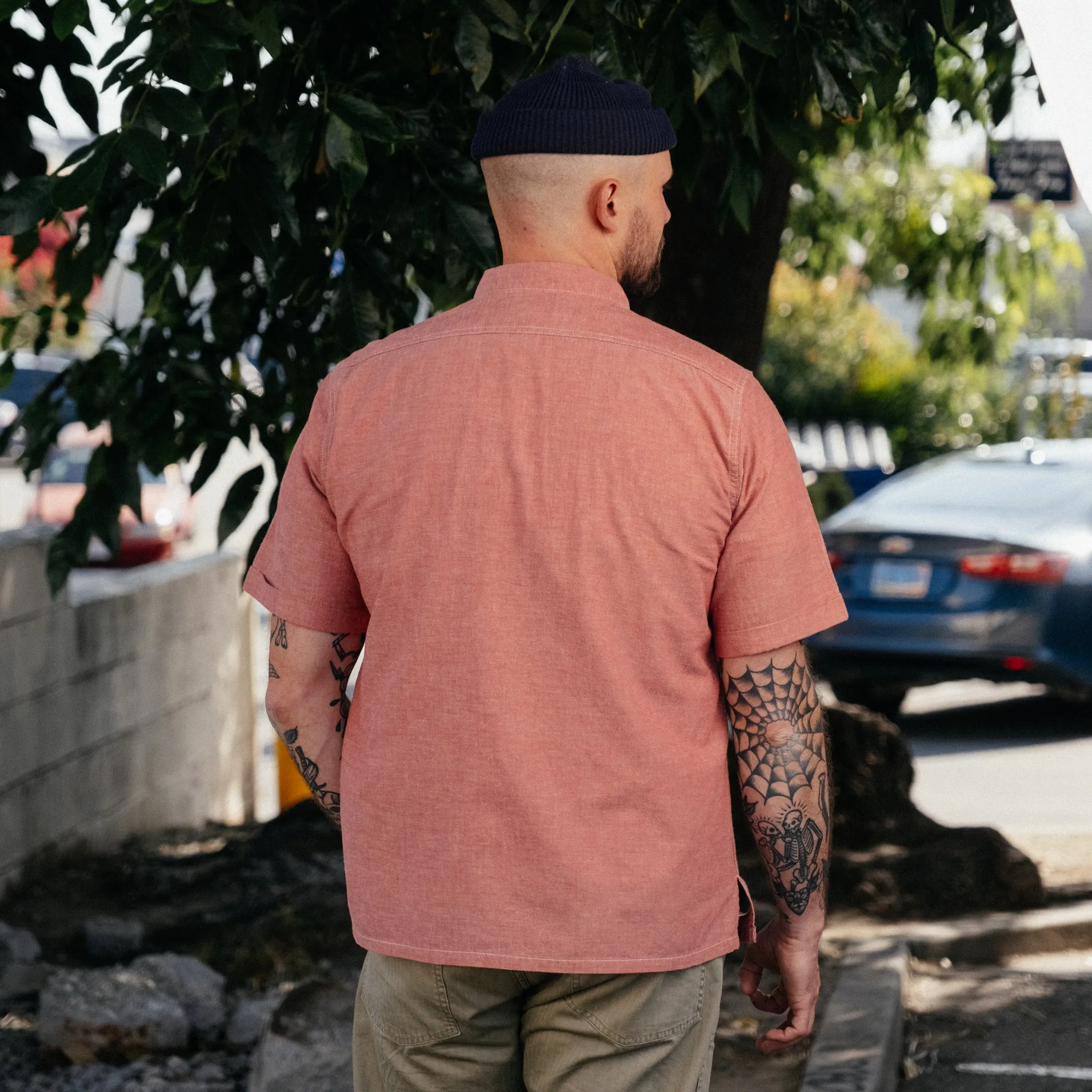 Iron Heart IHSH-388-RED Short Sleeved Summer Shirt Red FINAL SALE