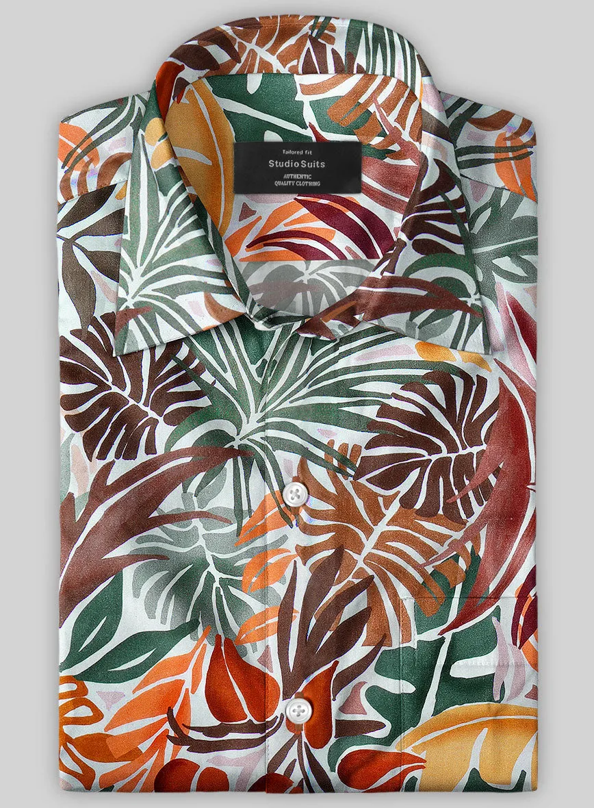 Italian Cotton Monstera Shirt
