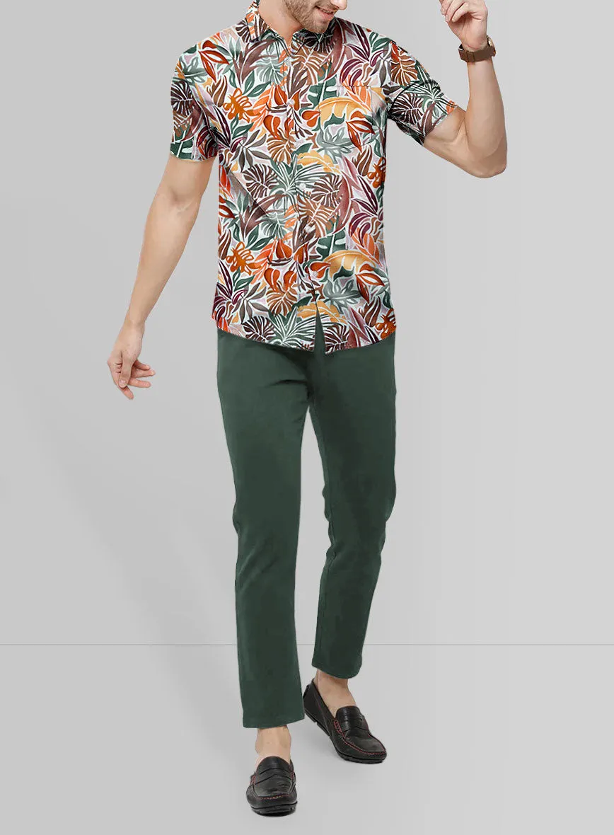 Italian Cotton Monstera Shirt