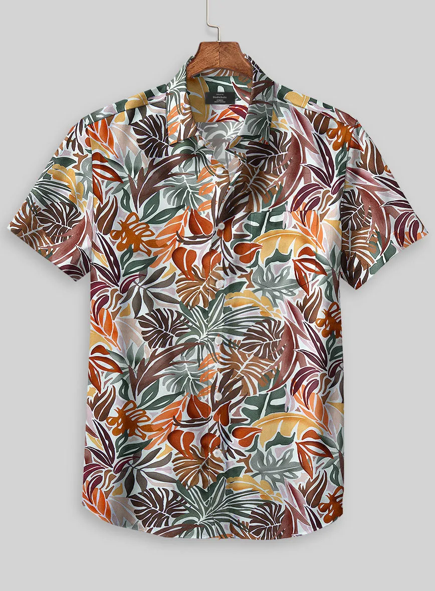 Italian Cotton Monstera Shirt