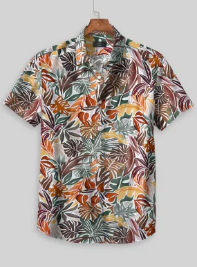 Italian Cotton Monstera Shirt