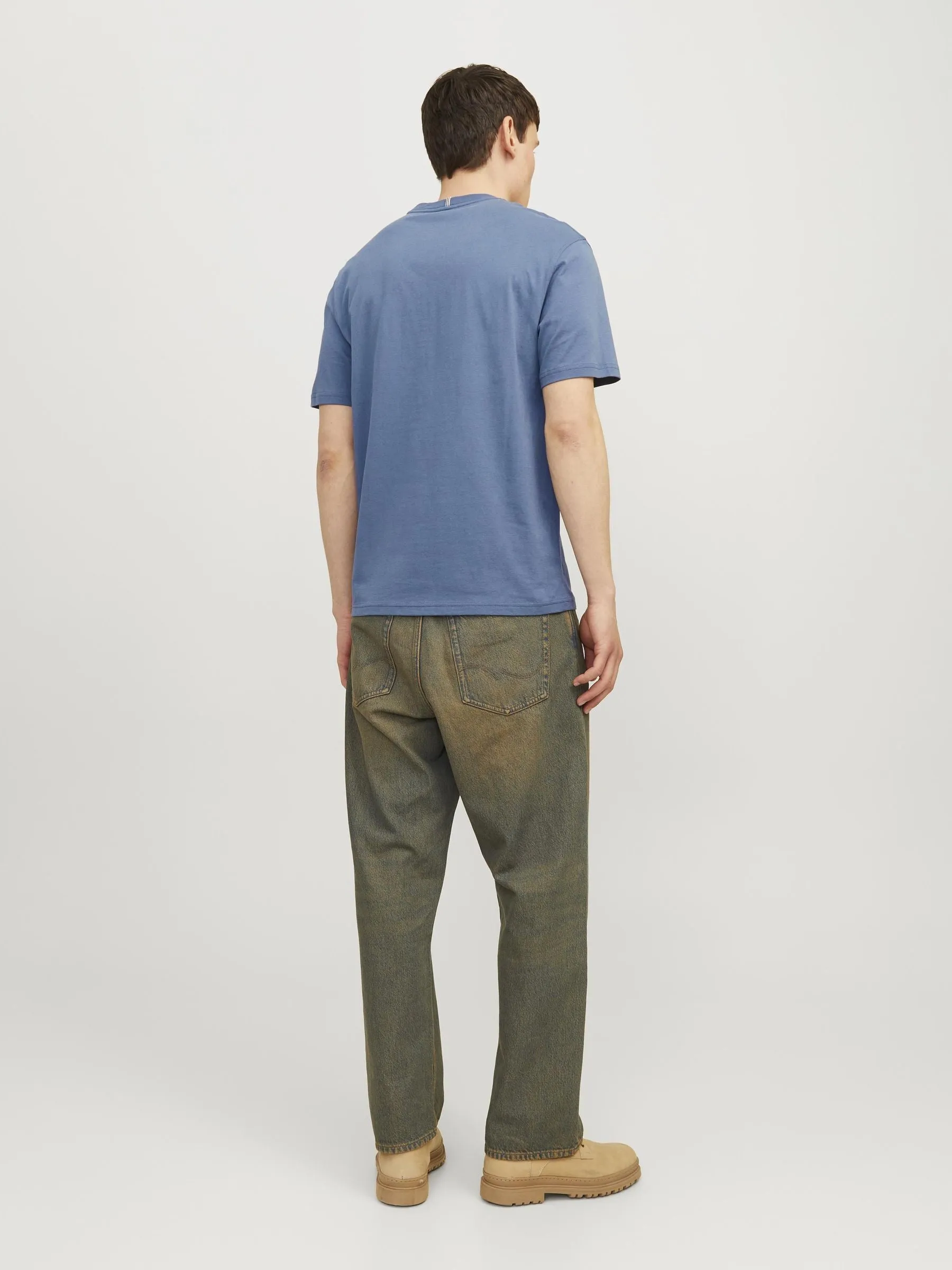 Jack & Jones Mens Fredeiksberg Regular Fit 100% Cotton Tee-NIGHT