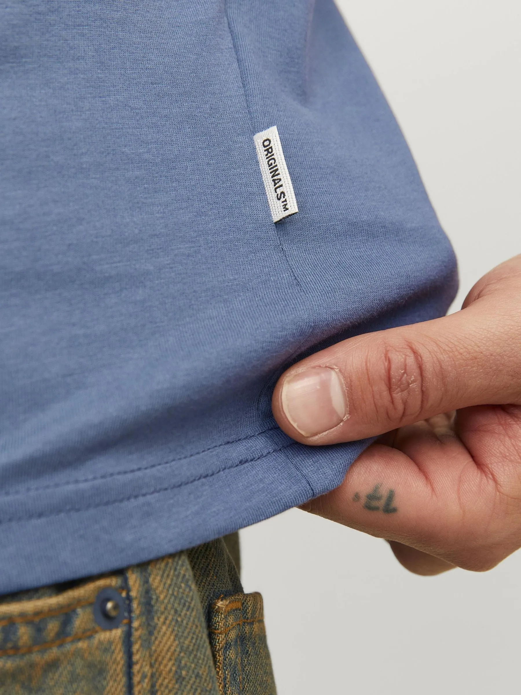 Jack & Jones Mens Fredeiksberg Regular Fit 100% Cotton Tee-NIGHT