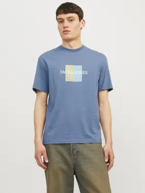 Jack & Jones Mens Fredeiksberg Regular Fit 100% Cotton Tee-NIGHT