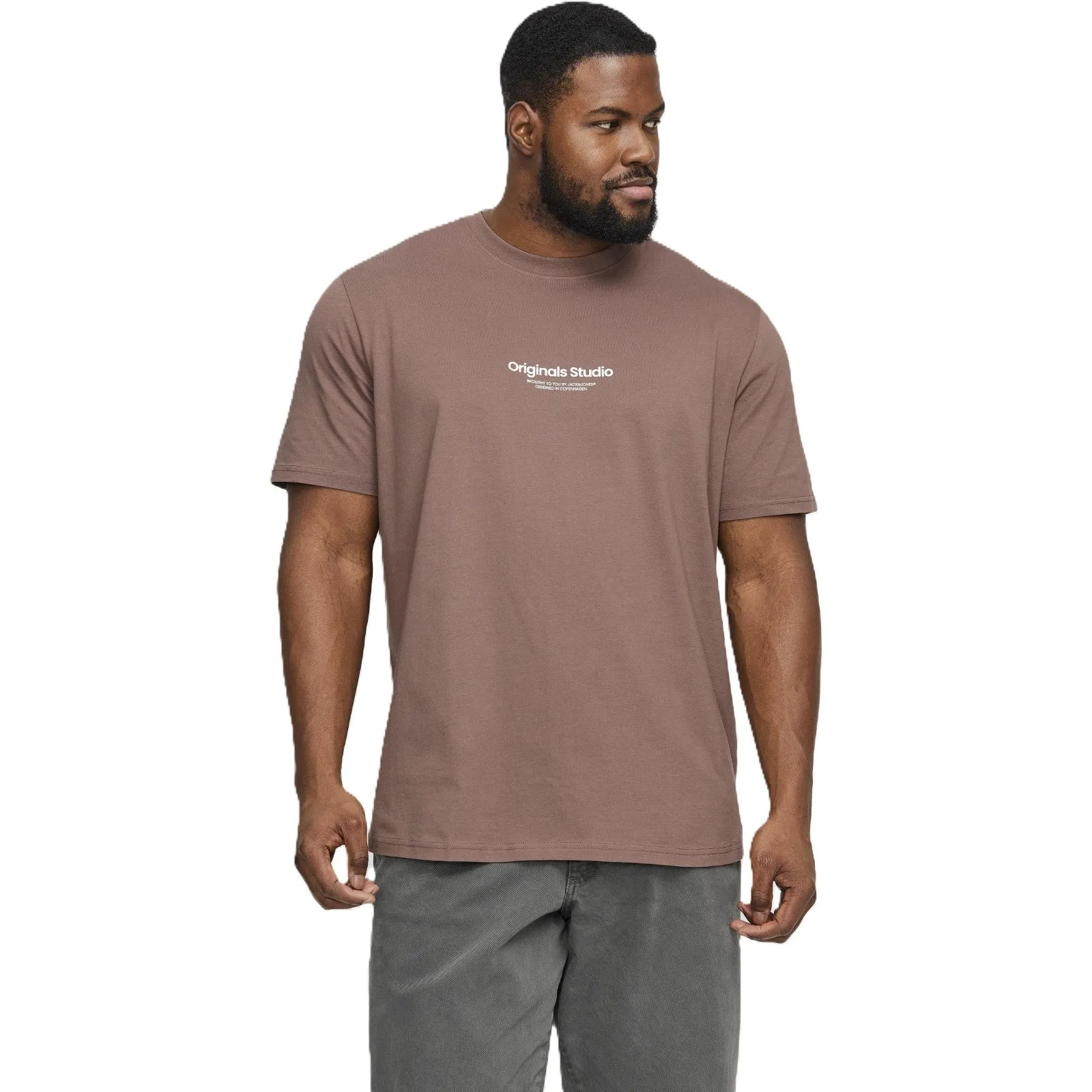 Jack & Jones Mens Vesterbro Crew Neck Big & Tall Short Sleeve T-Shirt