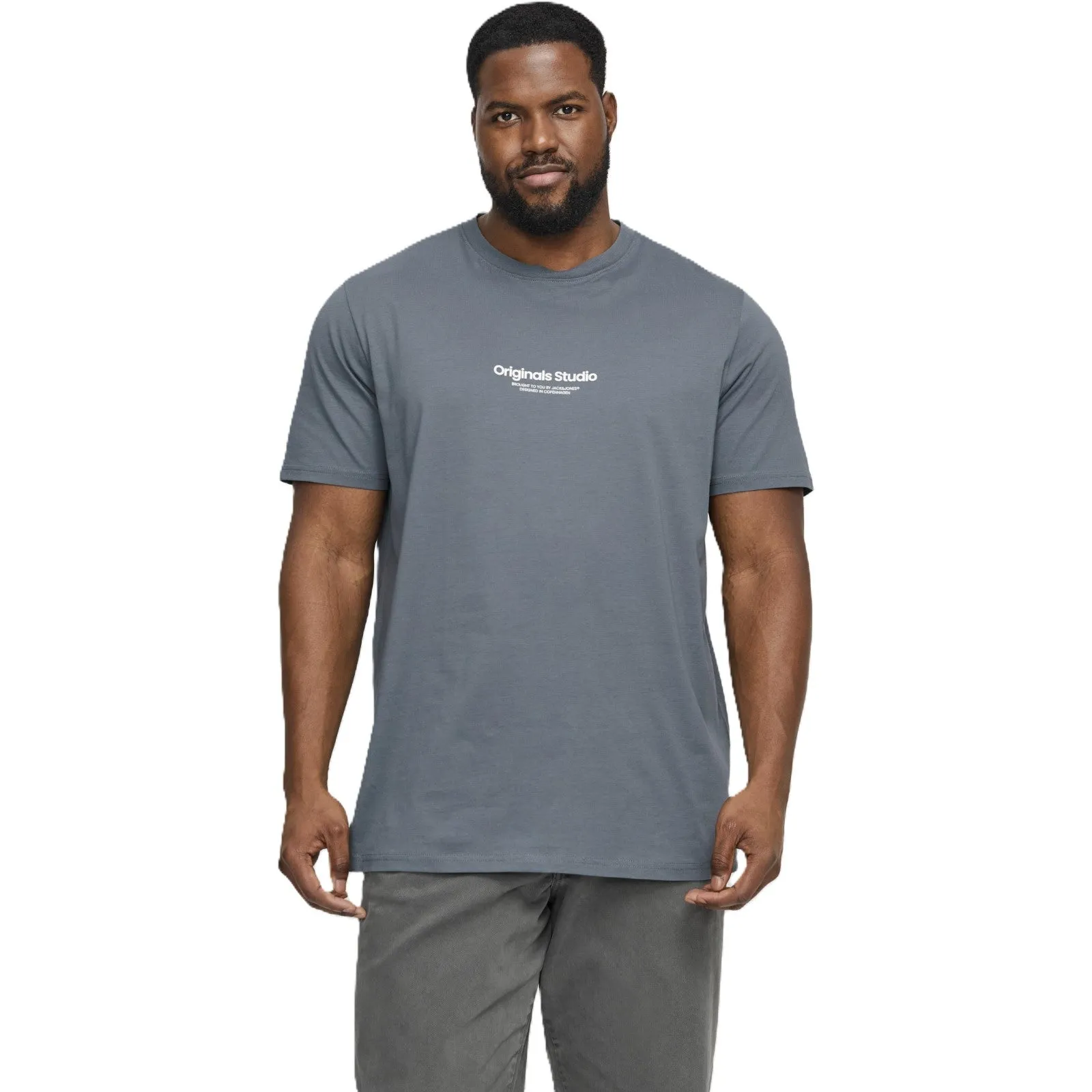 Jack & Jones Mens Vesterbro Crew Neck Big & Tall Short Sleeve T-Shirt