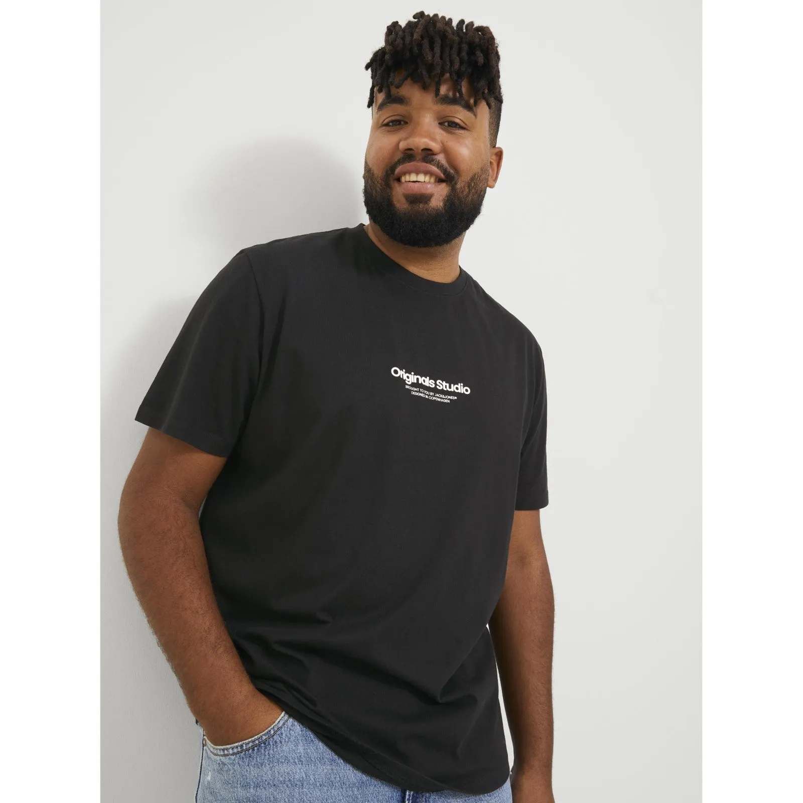 Jack & Jones Mens Vesterbro Crew Neck Big & Tall Short Sleeve T-Shirt