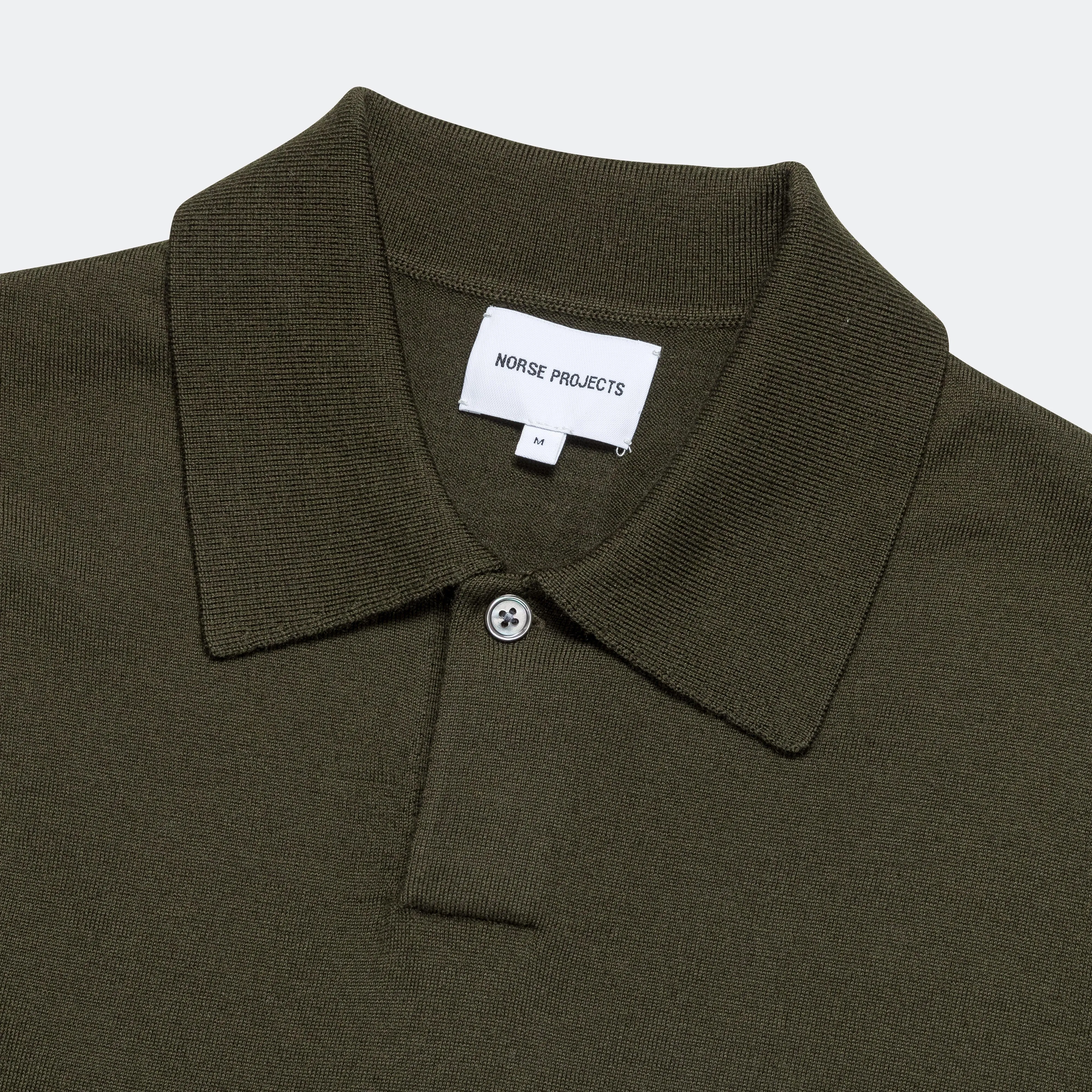 Jon Tech Merino SS Polo - Army Green