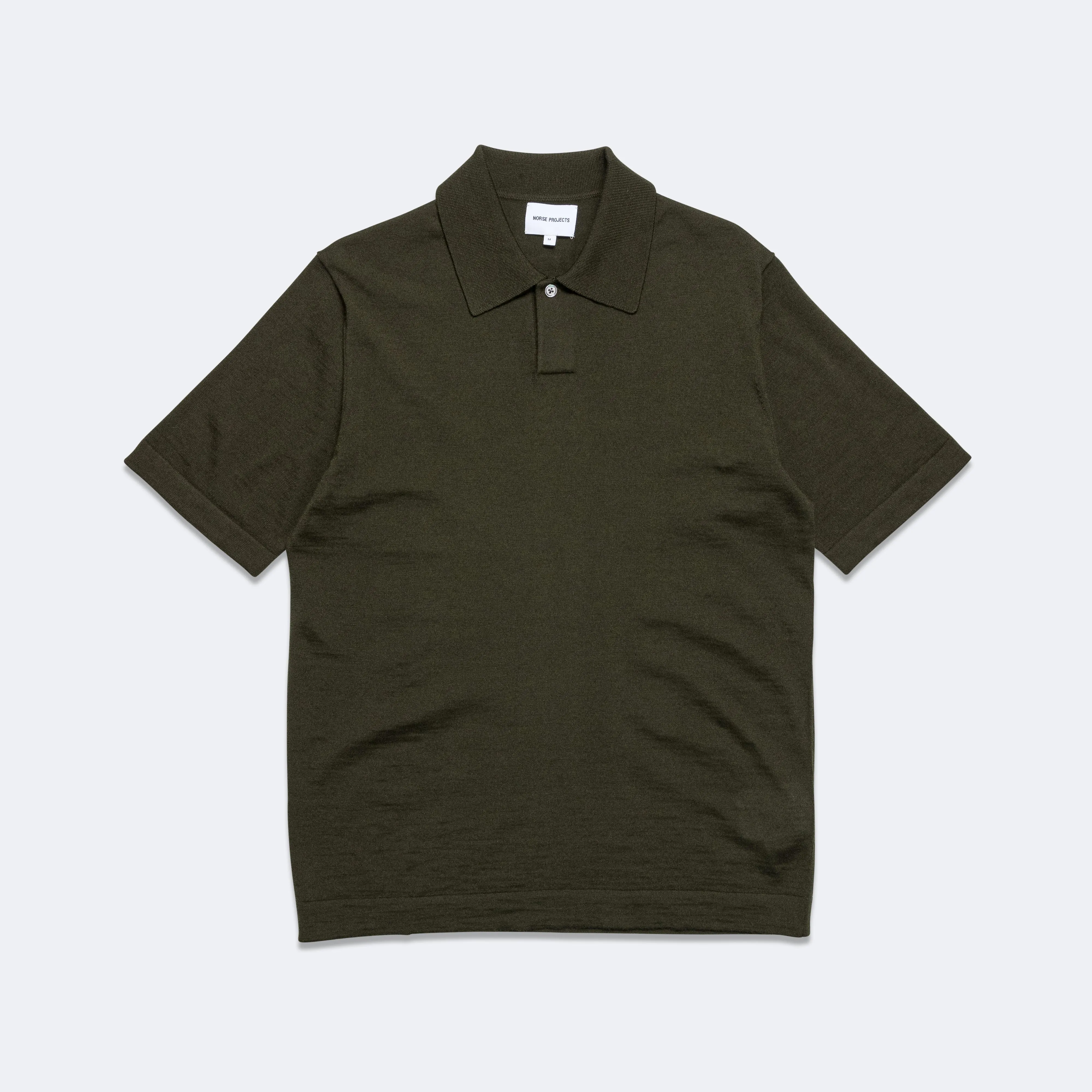 Jon Tech Merino SS Polo - Army Green