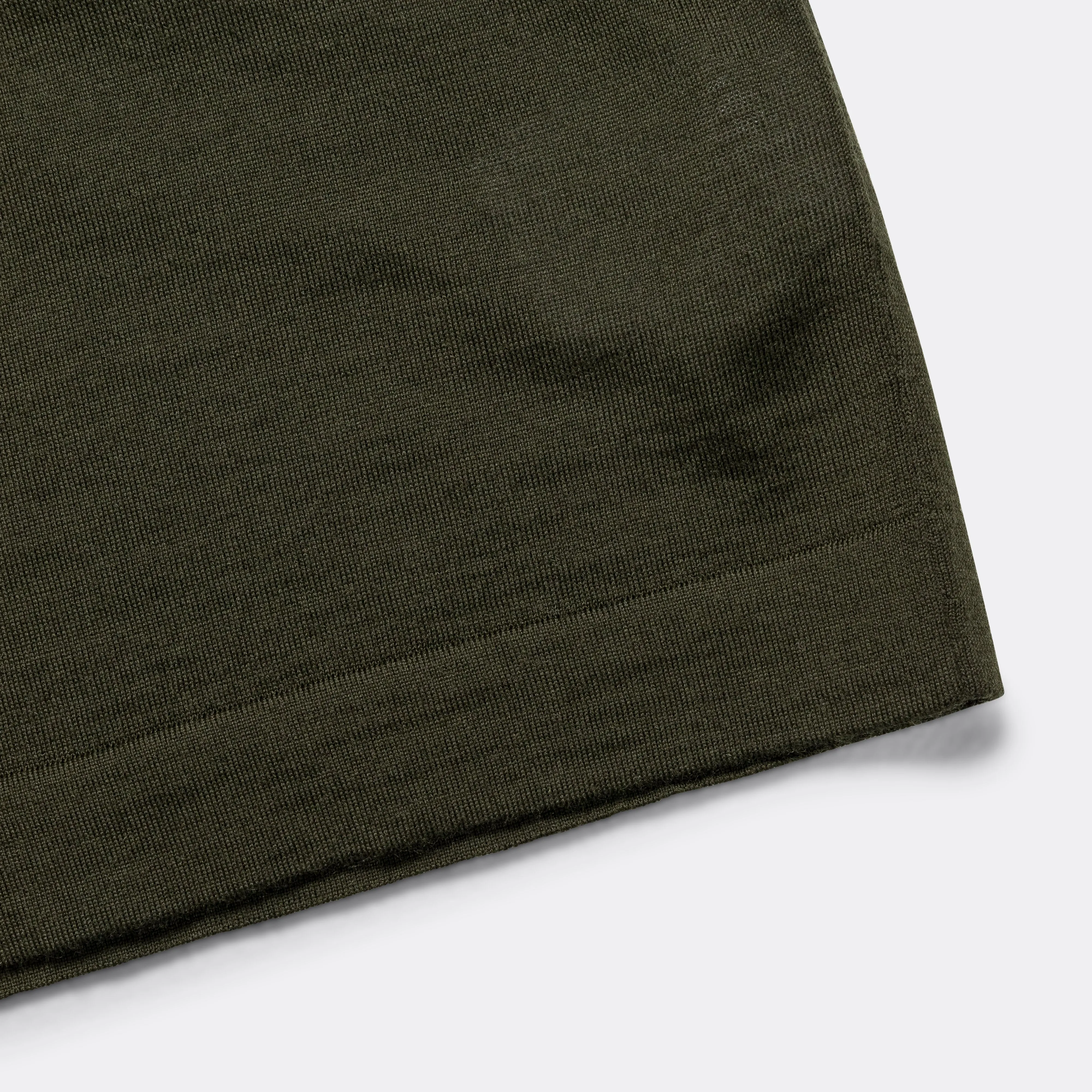 Jon Tech Merino SS Polo - Army Green