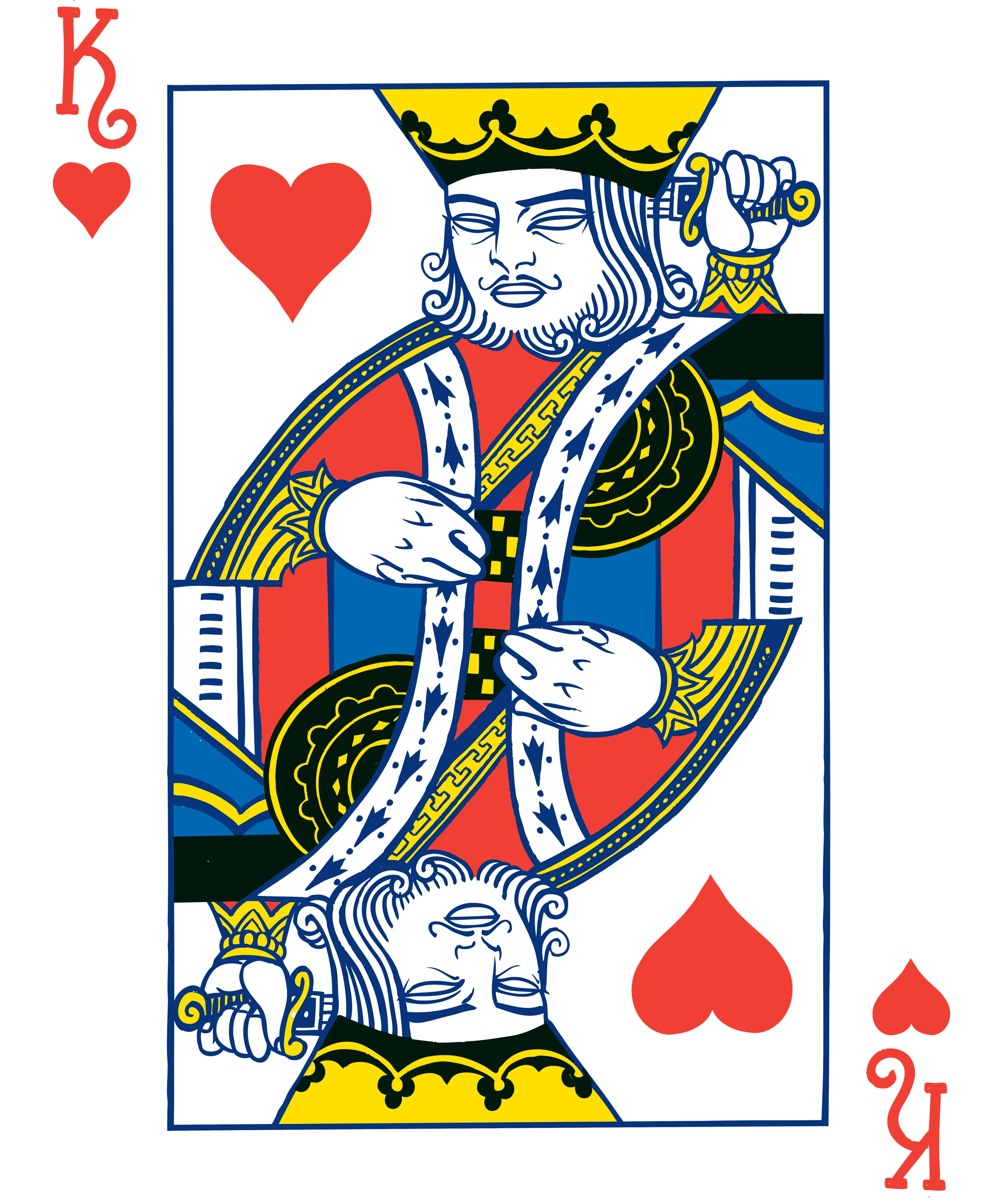 KING OF HEARTS MEN'S RINGER TEE