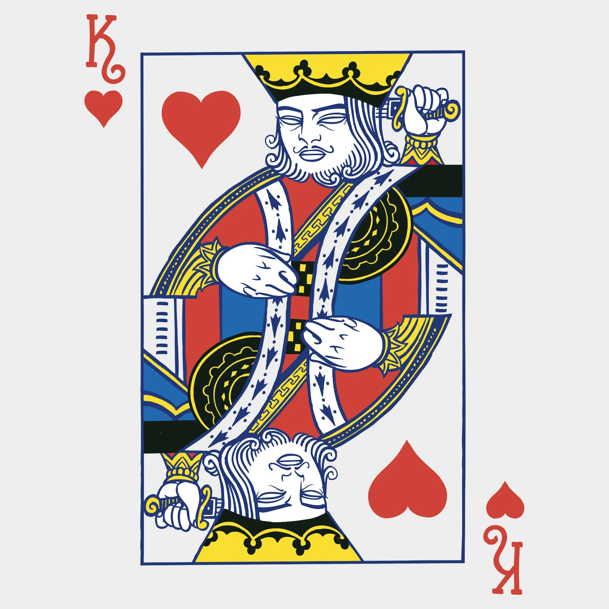 KING OF HEARTS MEN'S RINGER TEE