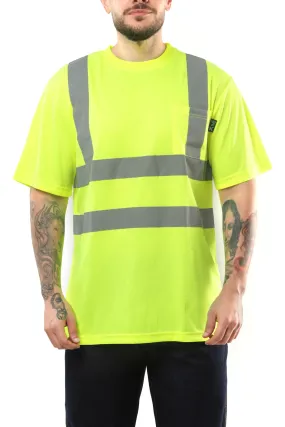 Kolossus AirFlex ANSI Class 2 High Visibility Short Sleeve Safety Shirt Yellow