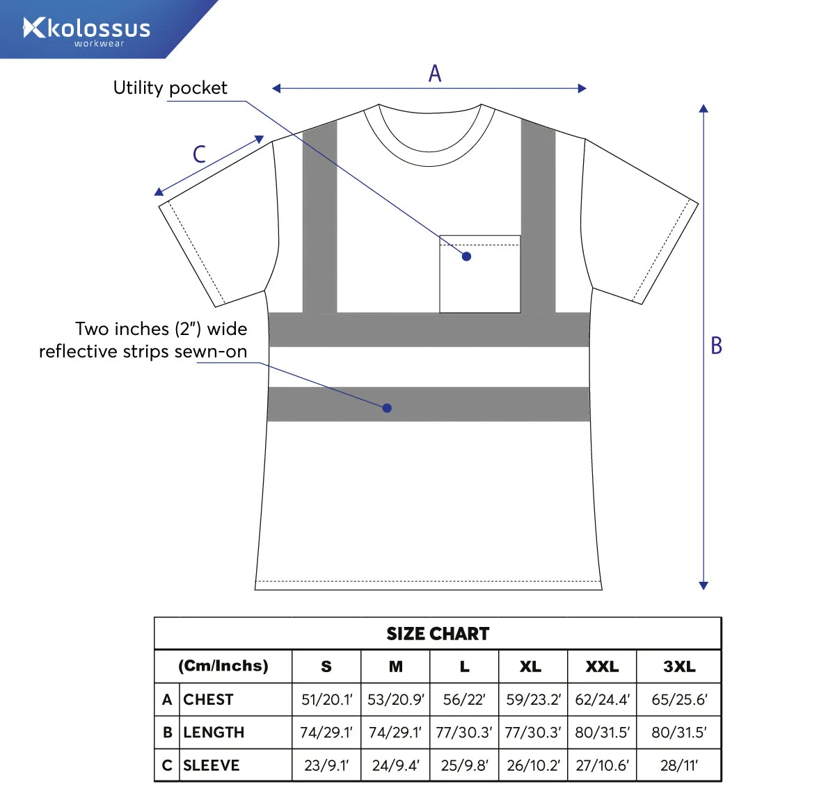 Kolossus AirFlex ANSI Class 2 High Visibility Short Sleeve Safety Shirt Yellow