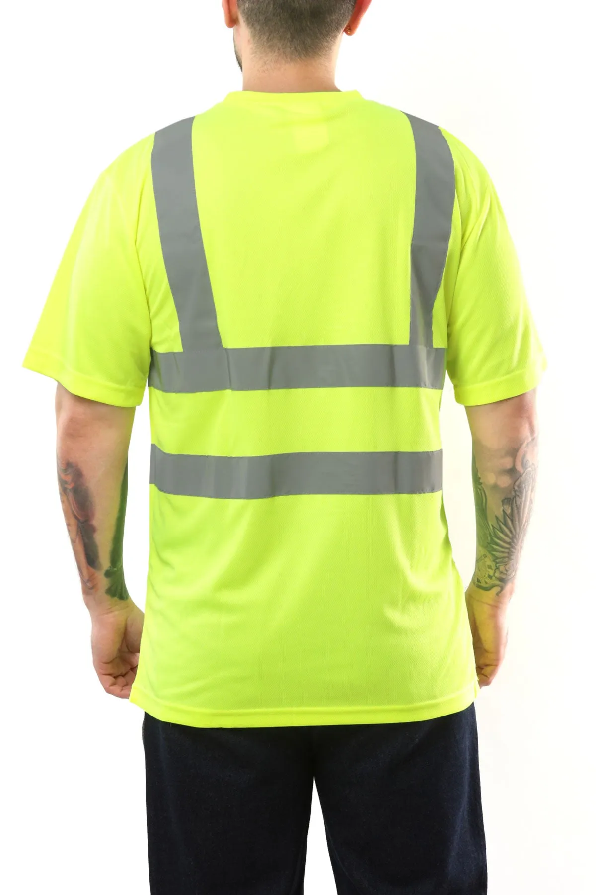 Kolossus AirFlex ANSI Class 2 High Visibility Short Sleeve Safety Shirt Yellow