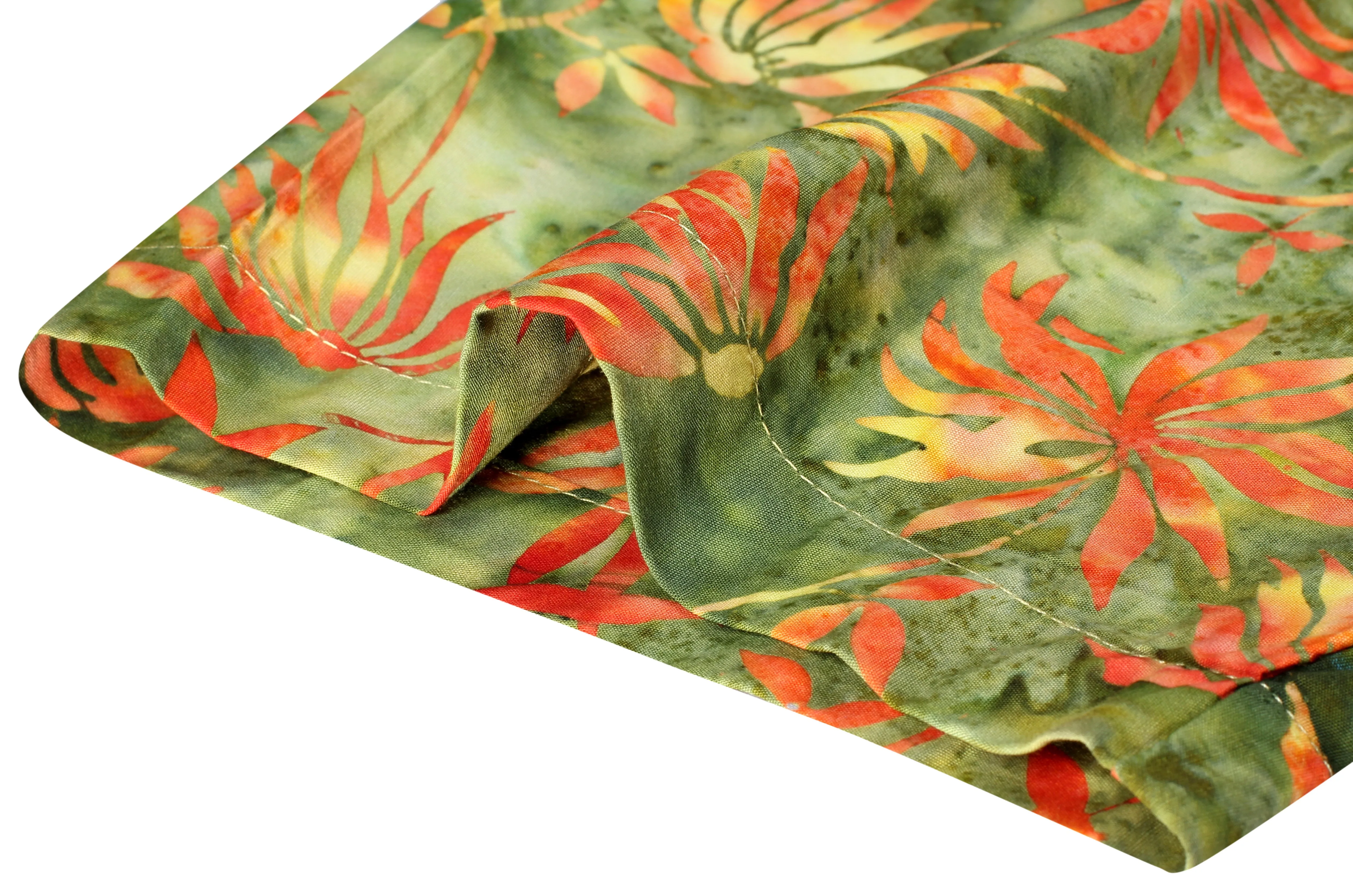 LA LEELA Men's Wear Summer Everyday Essentials Tropical Pocket Hawaiian  Casual  Shirt 100% NATURAL COTTON  Printed Green