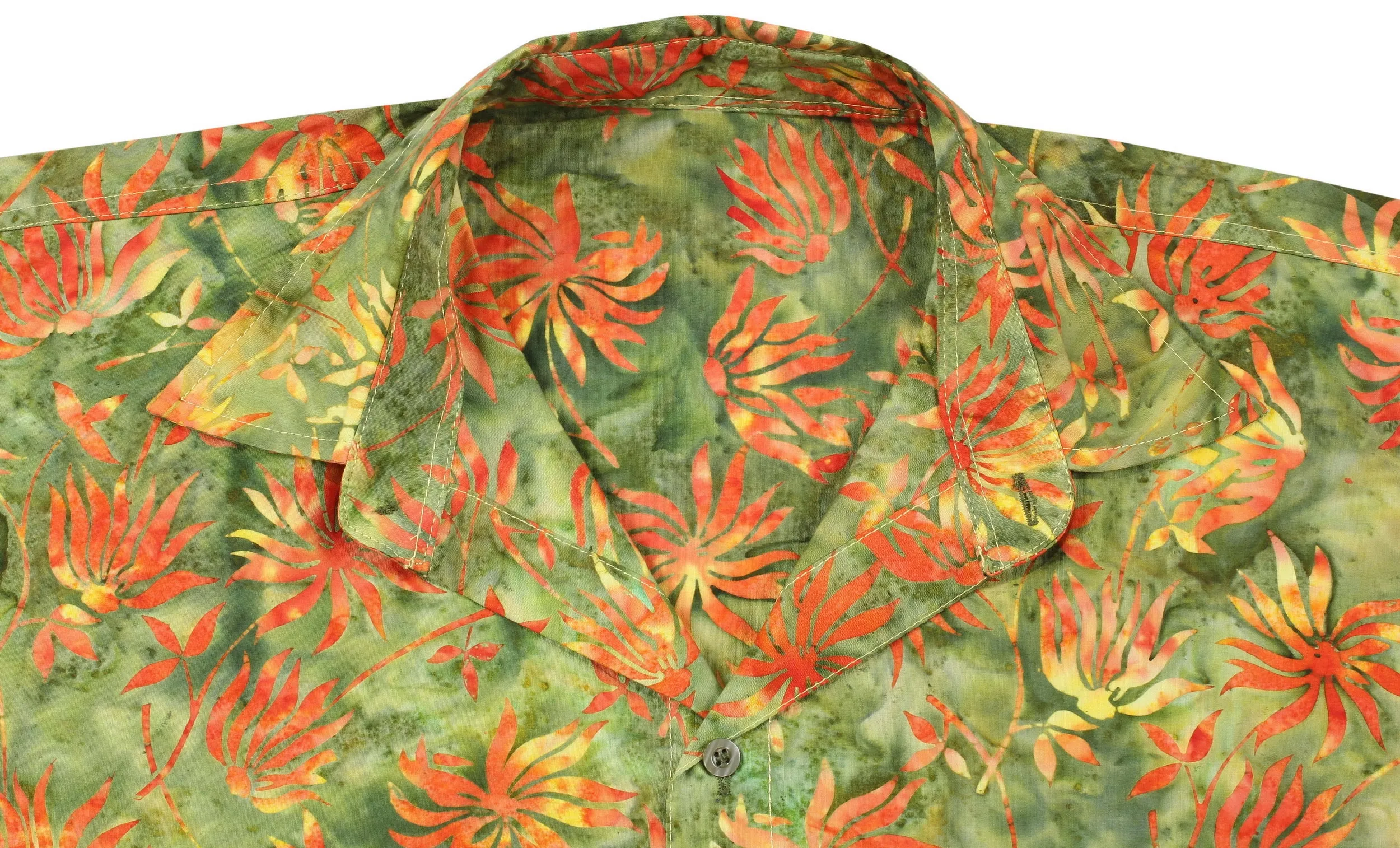LA LEELA Men's Wear Summer Everyday Essentials Tropical Pocket Hawaiian  Casual  Shirt 100% NATURAL COTTON  Printed Green