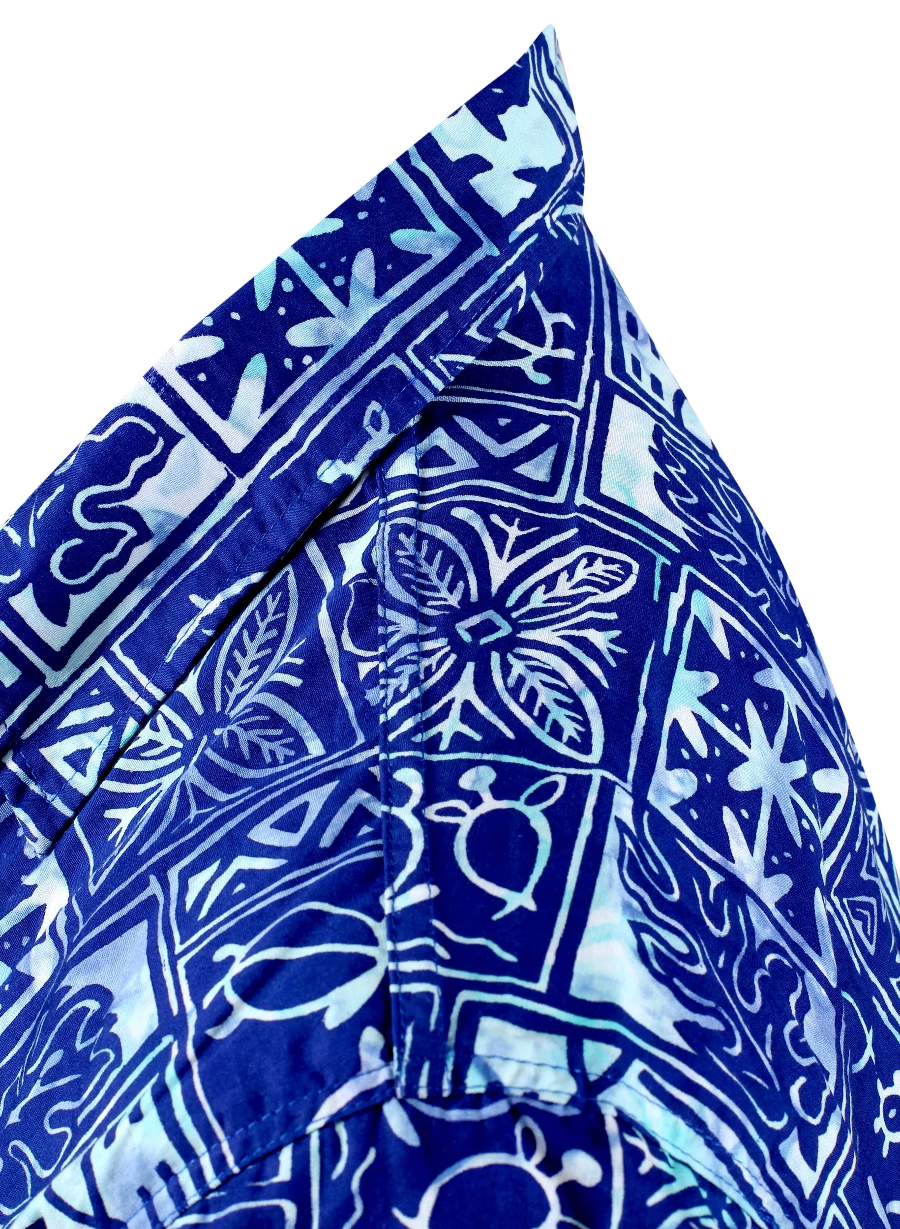 LA LEELA Men's Wear Summer Everyday Essentials Tropical Pocket Hawaiian  Casual  Shirt 100% NATURAL COTTON  Printed Royal Blue