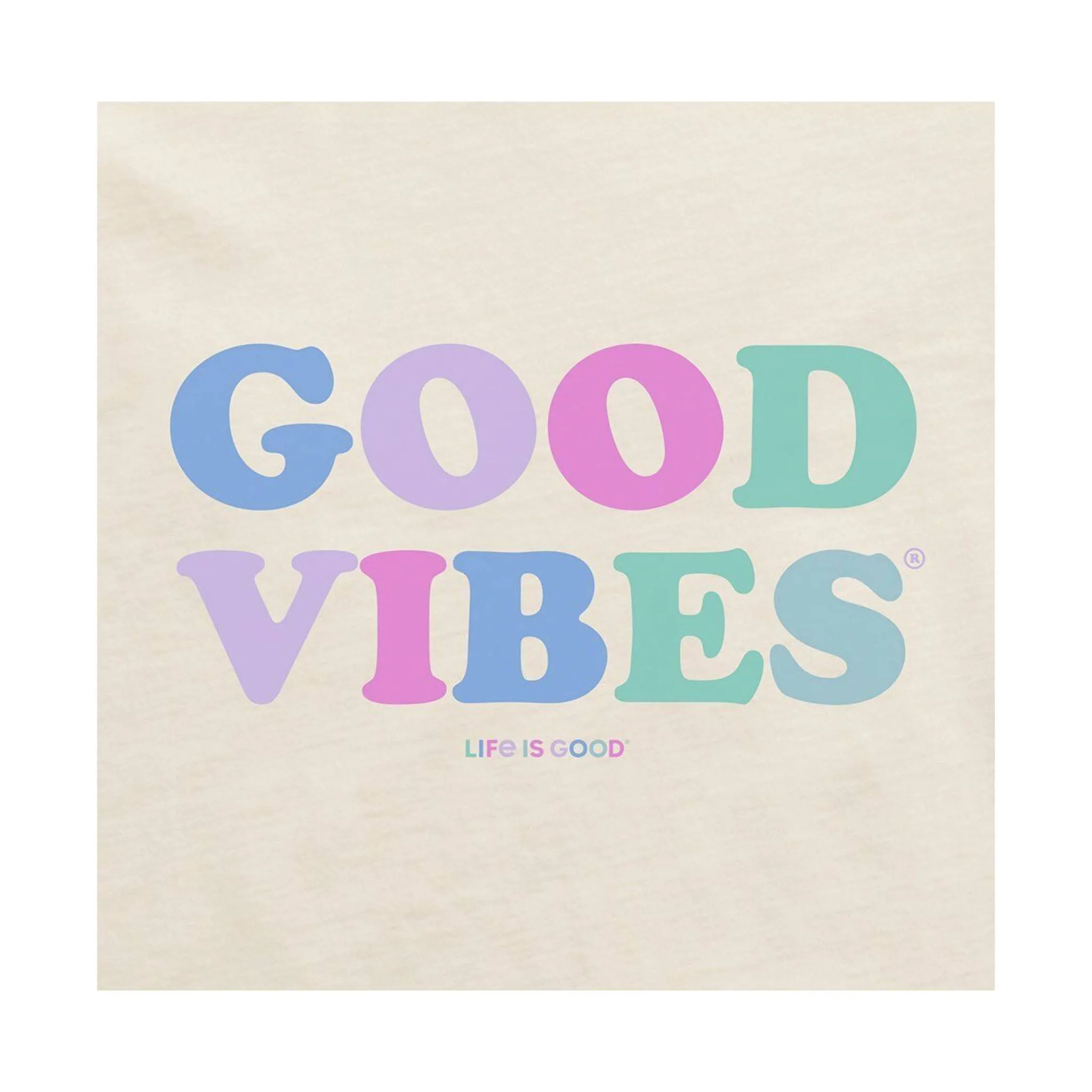 Life Is Good Women's Good Vibes Crusher Tee - Putty White - ONLINE STORE CREDIT/EXCHANGE ONLY