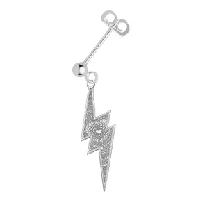 Lightning Bolt Single Earring