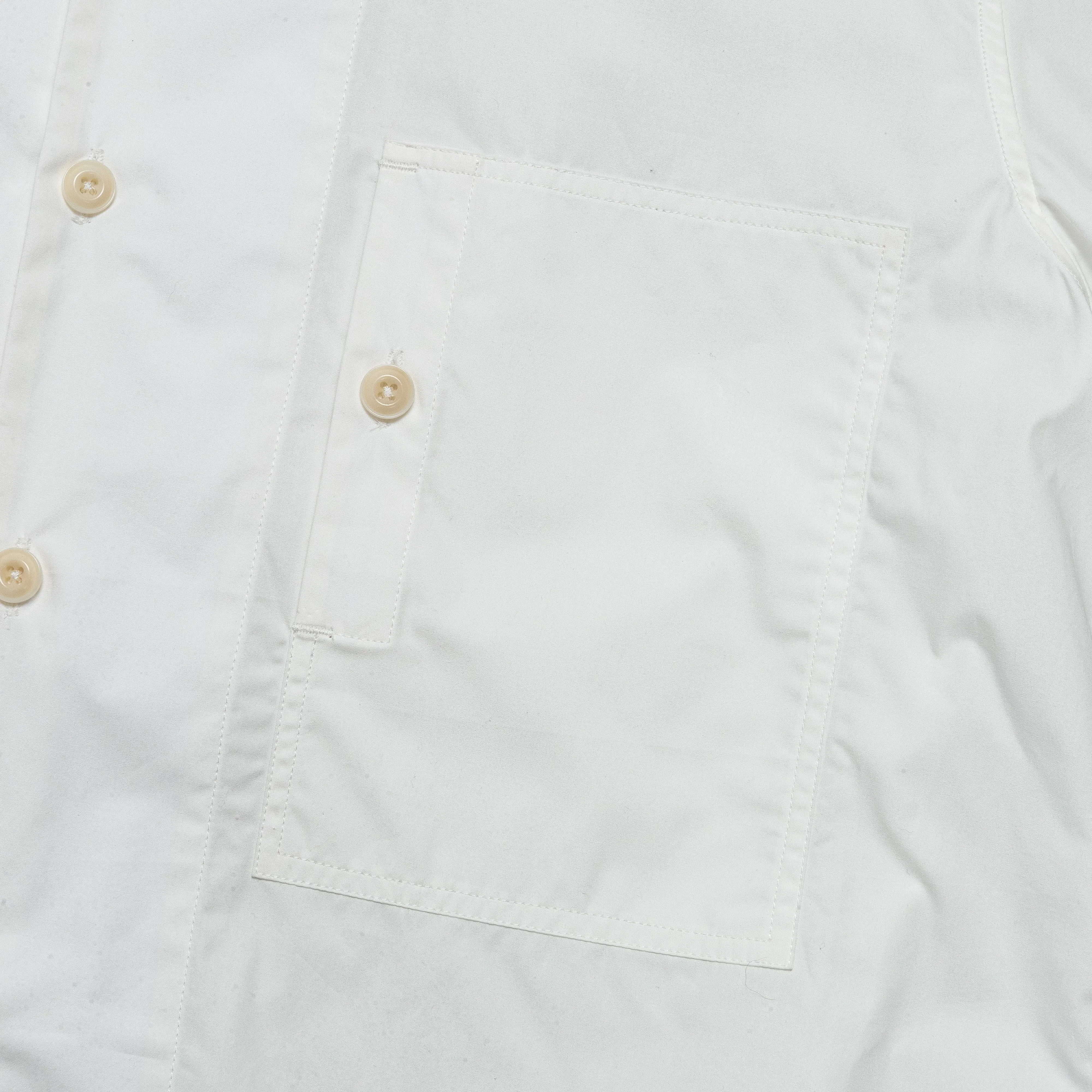 Long Sleeve Two Pocket Shirt - Whiten