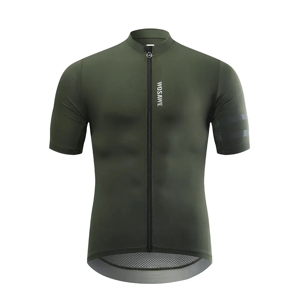 Men Cycling Jersey Short Sleeve Reflective Quick Dry MTB Biker Shirts Downhill Jersey Pro Team Mountain Bicycle Clothing