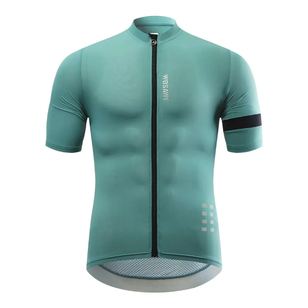 Men Cycling Jersey Short Sleeve Reflective Quick Dry MTB Biker Shirts Downhill Jersey Pro Team Mountain Bicycle Clothing