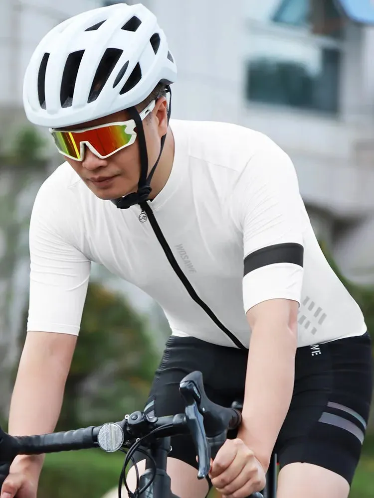 Men Cycling Jersey Short Sleeve Reflective Quick Dry MTB Biker Shirts Downhill Jersey Pro Team Mountain Bicycle Clothing