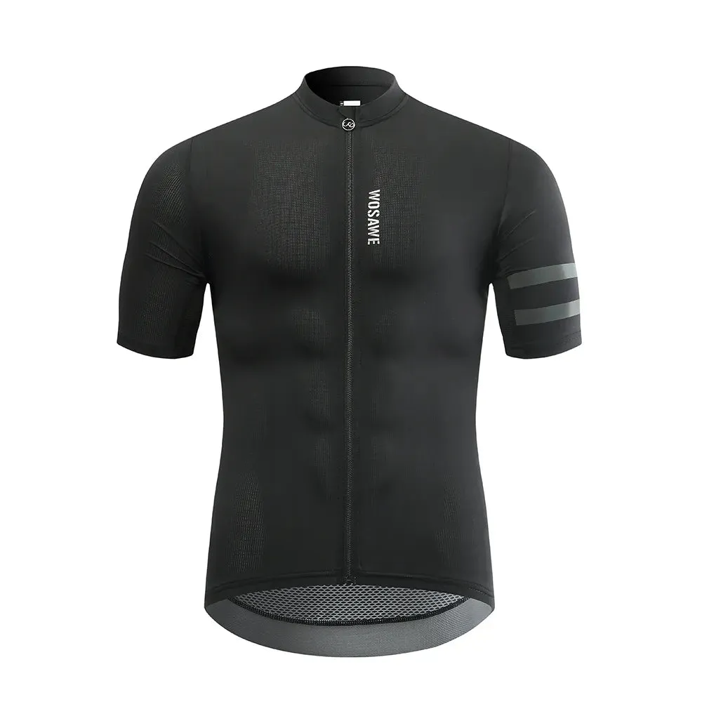 Men Cycling Jersey Short Sleeve Reflective Quick Dry MTB Biker Shirts Downhill Jersey Pro Team Mountain Bicycle Clothing