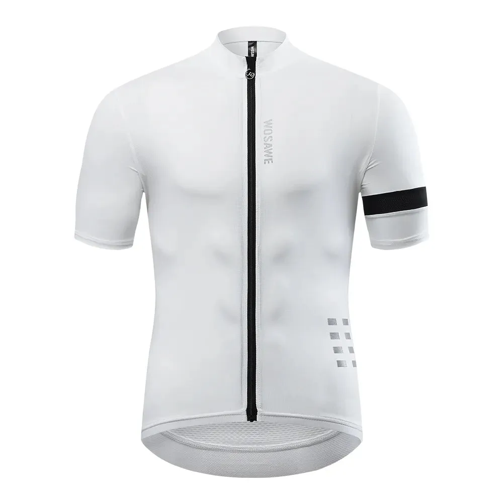 Men Cycling Jersey Short Sleeve Reflective Quick Dry MTB Biker Shirts Downhill Jersey Pro Team Mountain Bicycle Clothing